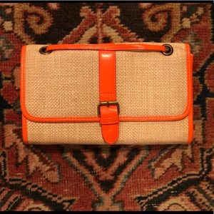 Modern straw clutch, small purse